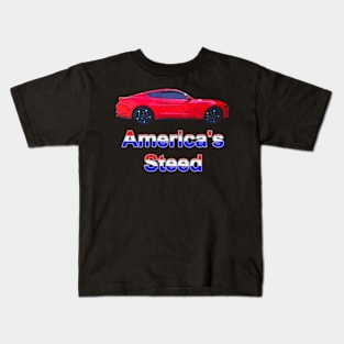 America's Steed - Red Kids T-Shirt
